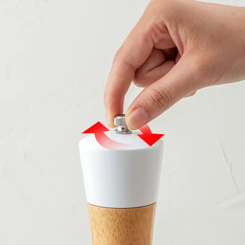 Elegant 8-Inch Wooden Salt and Pepper Grinder Set