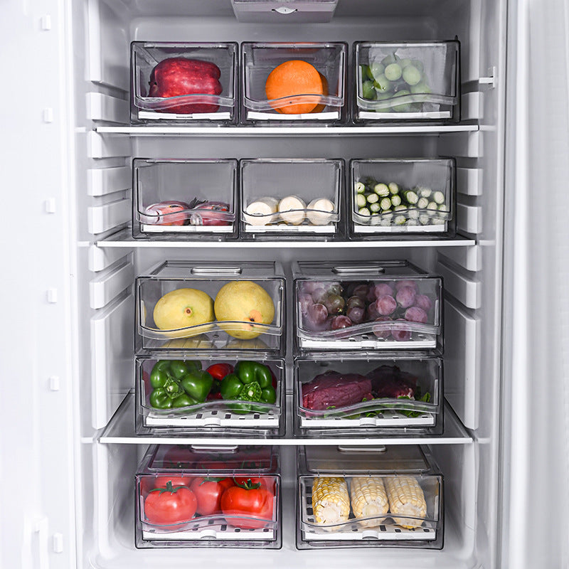 NorthNest™ Refrigerator Storage Drawer – Clear Stackable Fridge Organizer