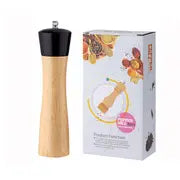 Elegant 8-Inch Wooden Salt and Pepper Grinder Set