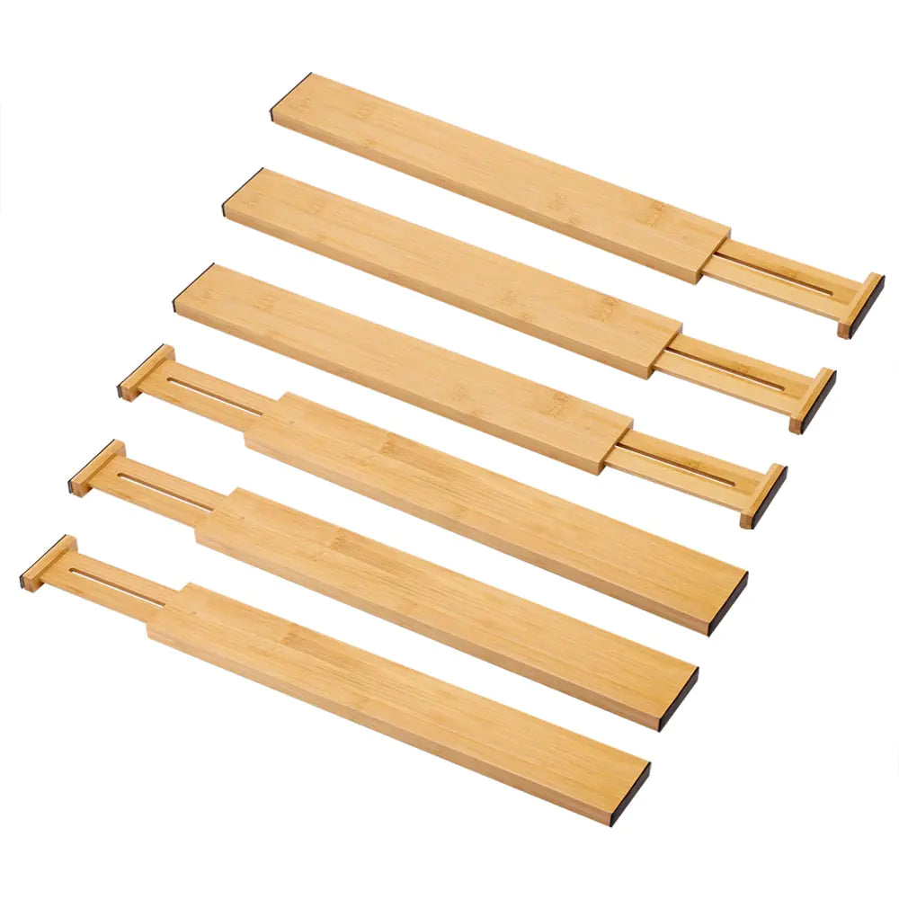 NorthNest™ Adjustable Bamboo Drawer Dividers — Premium Kitchen Organizer