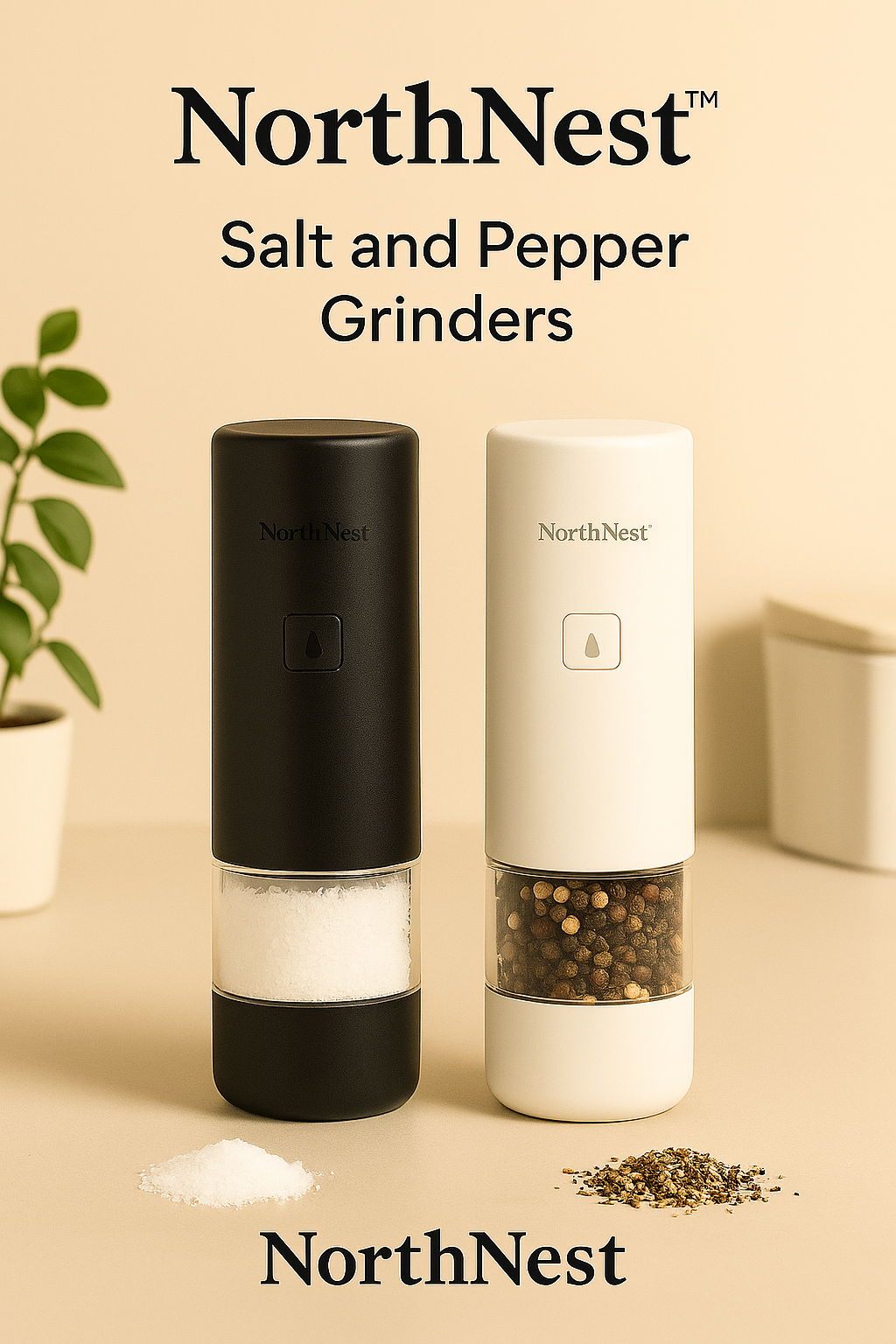 NorthNest™ Electric Salt & Pepper Grinder — Premium Spice Mill